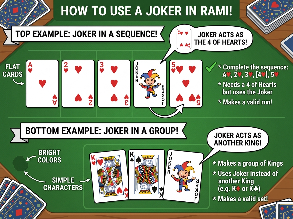 Utiliser le Joker au Rami